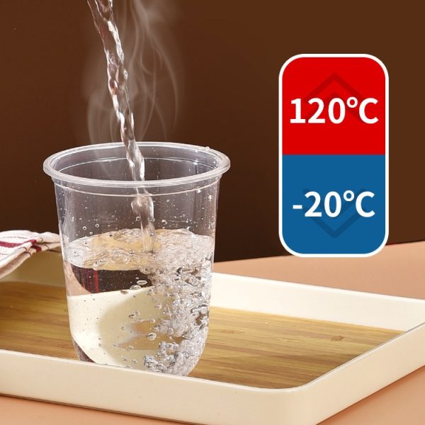 u shape disposal clear custom cold drink plastic cup