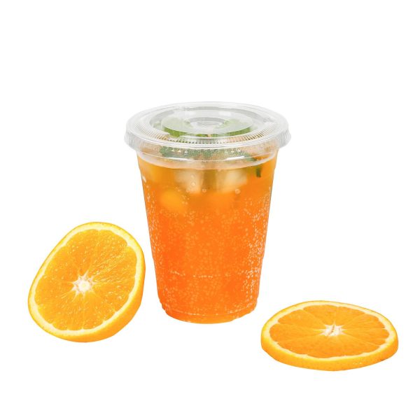 12oz geteco® disposable smoothie clear cold plastic cup