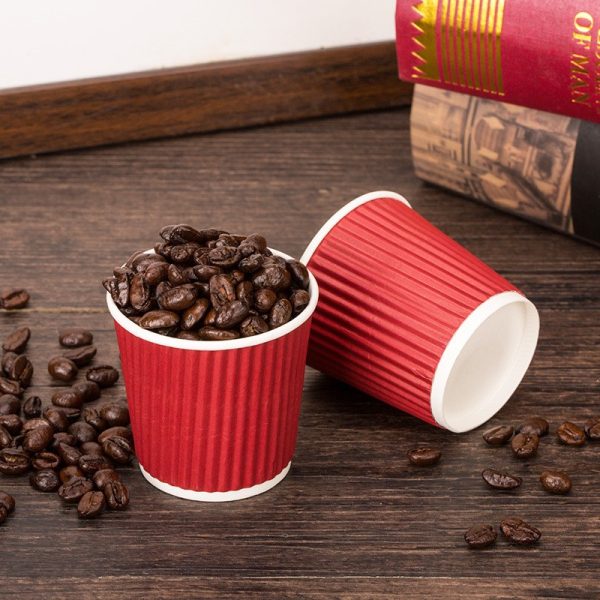 4oz disposable hot coffee ripple wall paper cup