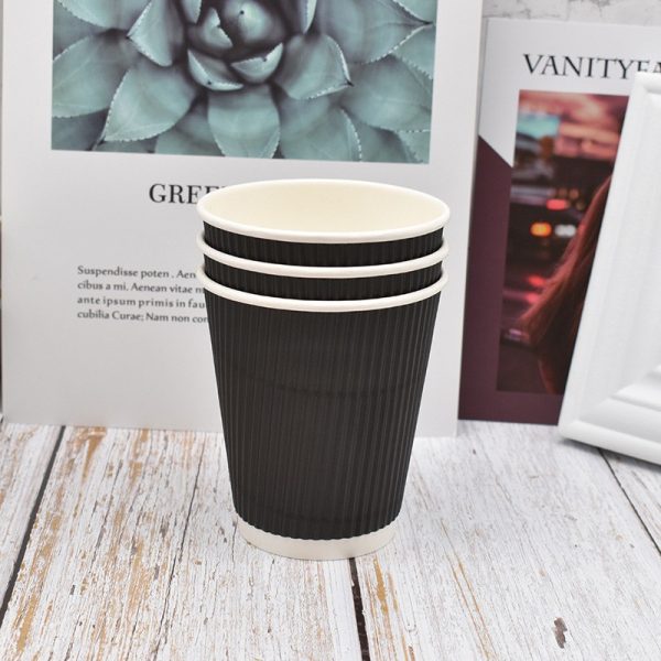 8oz disposable hot coffee ripple wall paper cup
