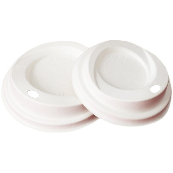 compostable sugarcane bagasse coffee cup sipper dome lid