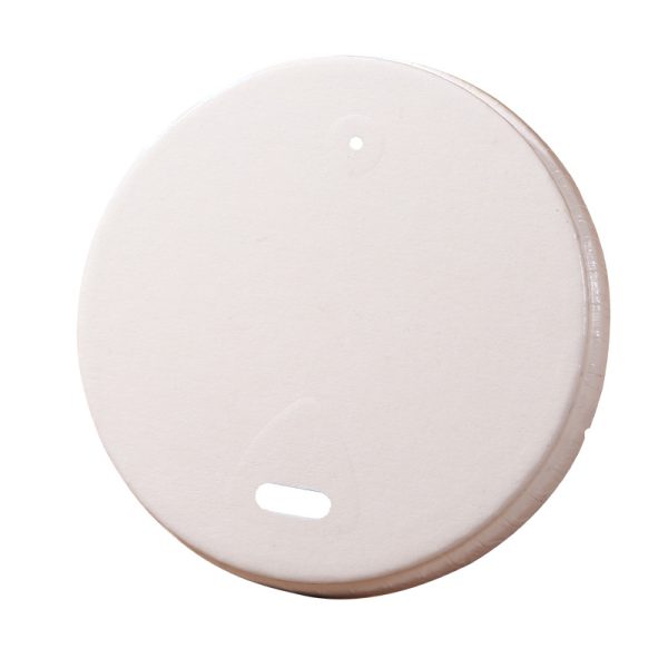 compostable white kraft customized flat paper lid