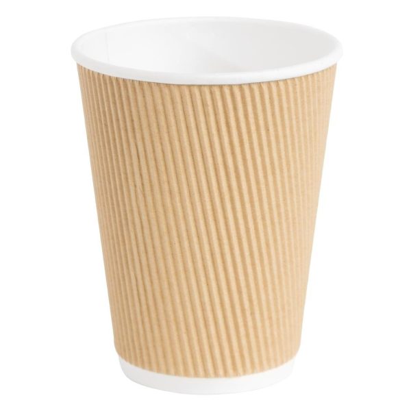8 oz geteco® kraft ripple individually wrapped paper hot cup