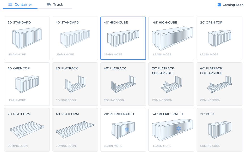 container styles